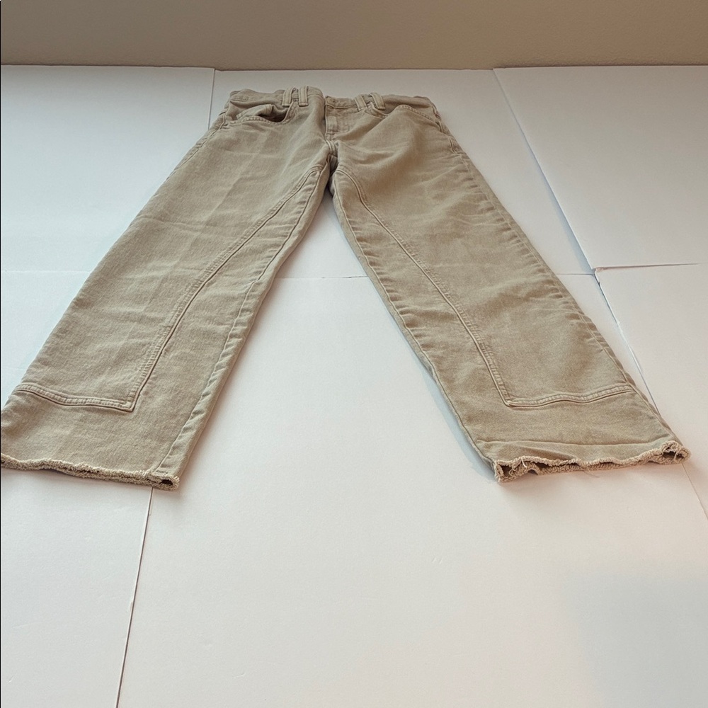 We The Free  Tan Frayed Hem Jeans